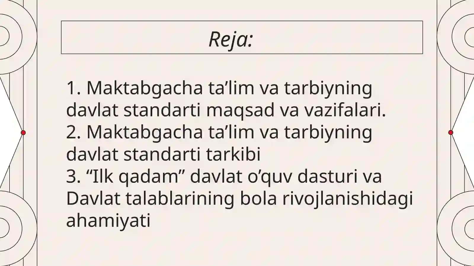 Maktabgacha ta’lim va tarbiyaning davlat standarti 2