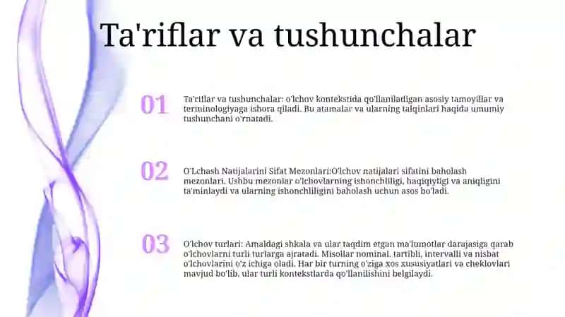 O'Lchash Natijalarini Sifat Mezonlari 2