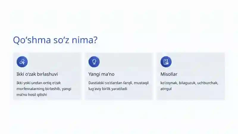Qoʻshma soʻzlar: Tilimizdagi birlashgan soʻzlar dunyosi 2