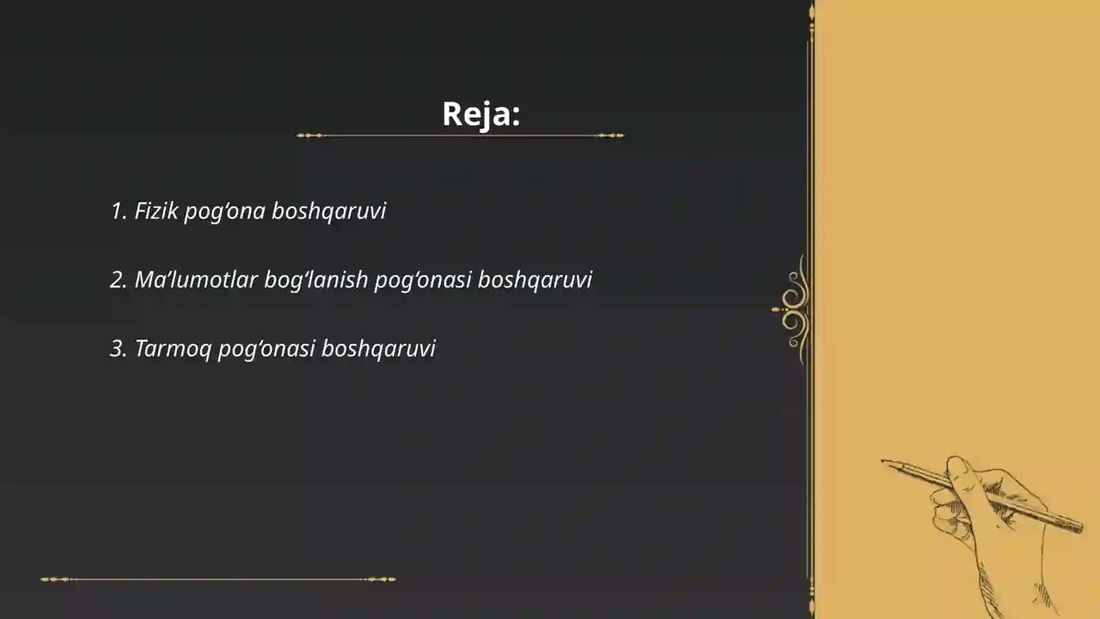 Fizik pog‘ona boshqaruvi 2