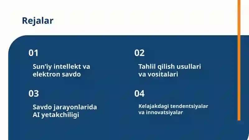 Elektron savdolarda sunʼiy intellekt usullaridan foydalanish 2