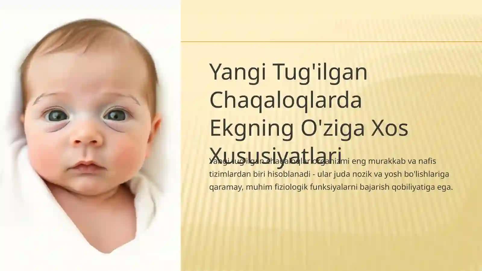 Yangi Tug'ilgan Chaqaloqlarda Ekgning Rivojlanishi 2