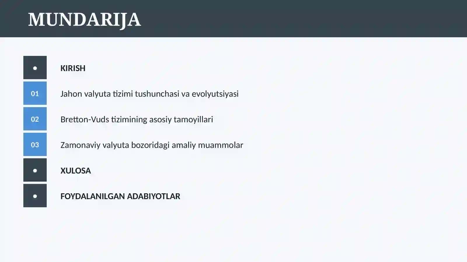 JAHON VALYUTA TIZIMI 2