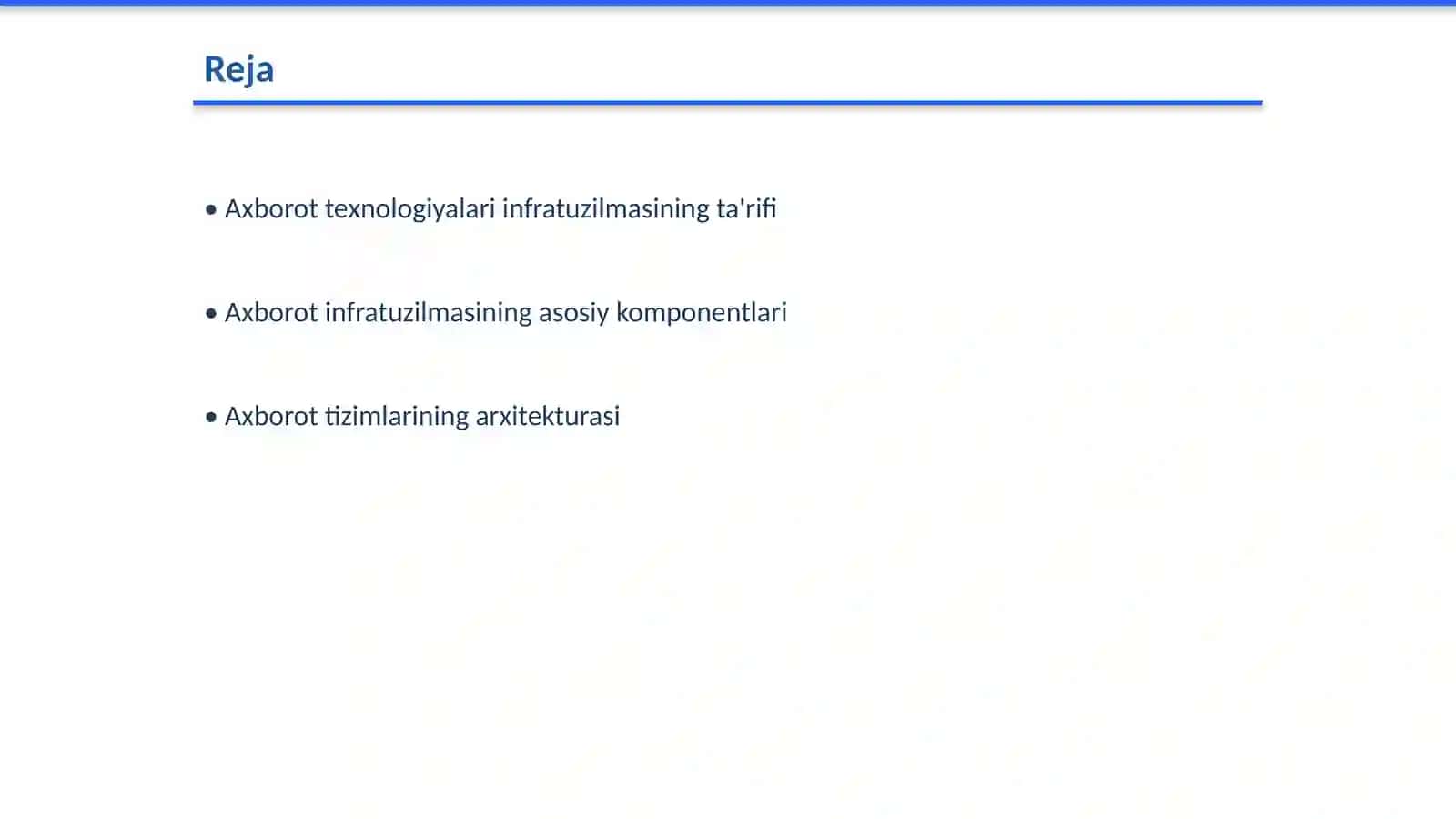 Axborot texnalogiyalarining infratuzilmasi 2