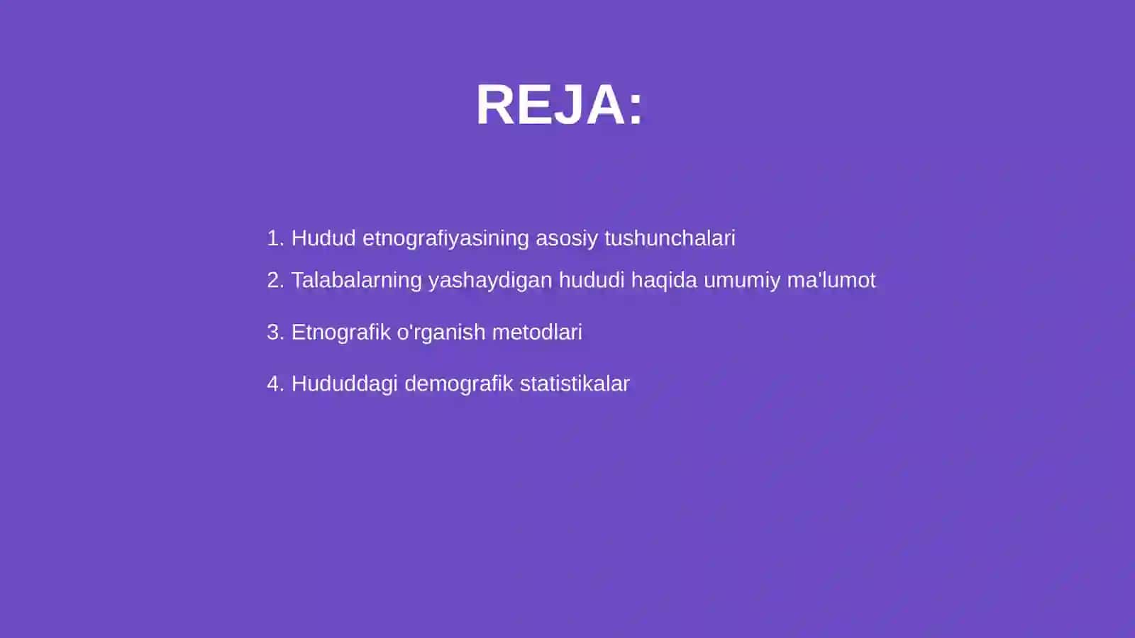 Bir hudud etnografiyasi talabalarning oʻzlari yashaydigan hududi etnografiyasi 2