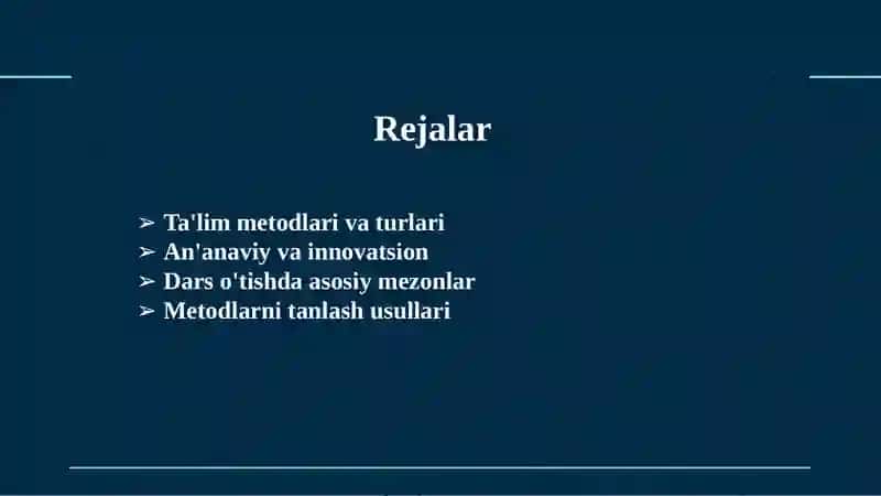 Ta'lim Metodlari va Ularni Tanlashning Asosiy Mezonlari 2