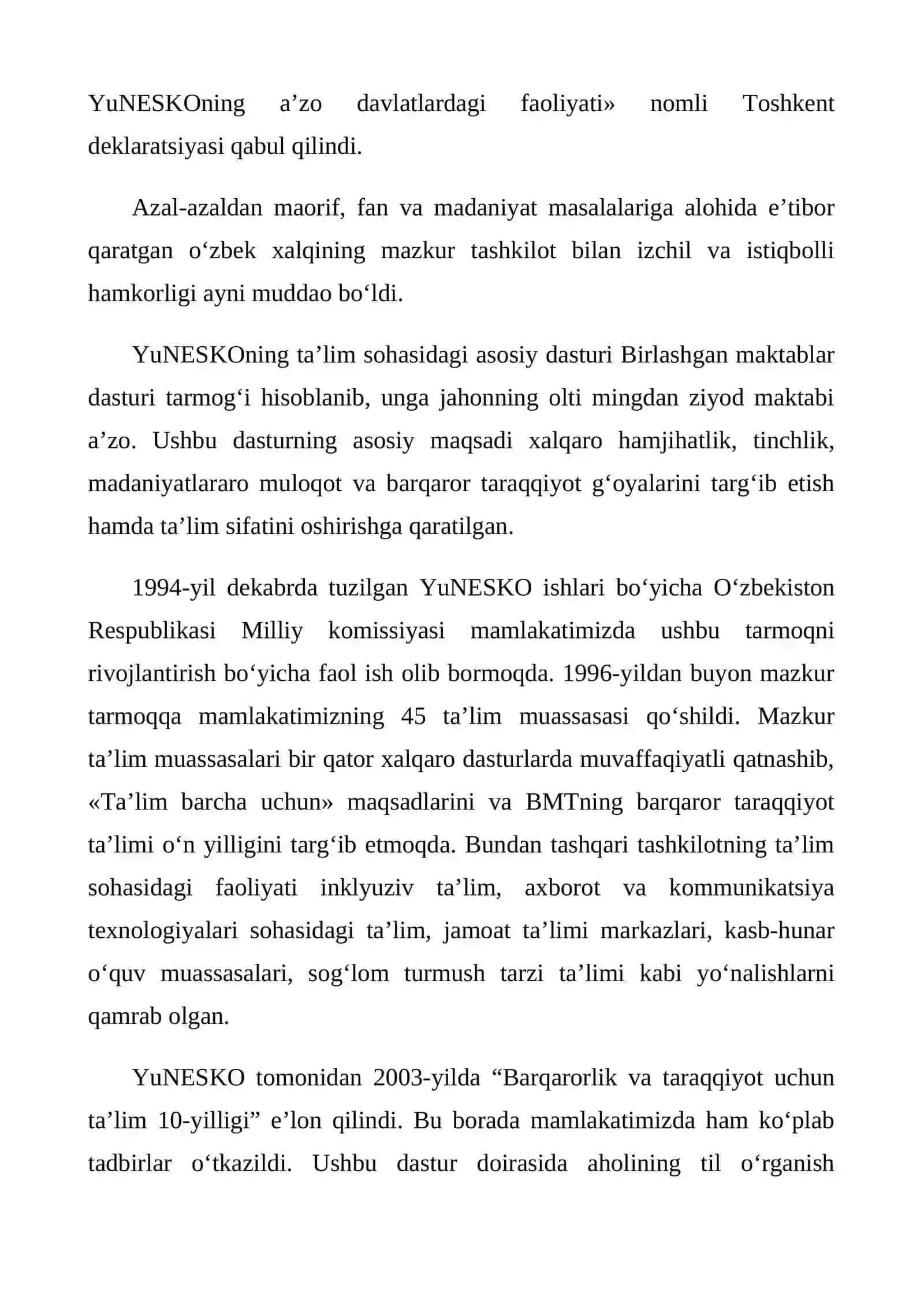 O'ZBEKISTON VA YUNESKO HAMKORLIGI 2