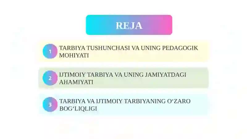 Tarbiya va Ijtimoiy tarbiya 2