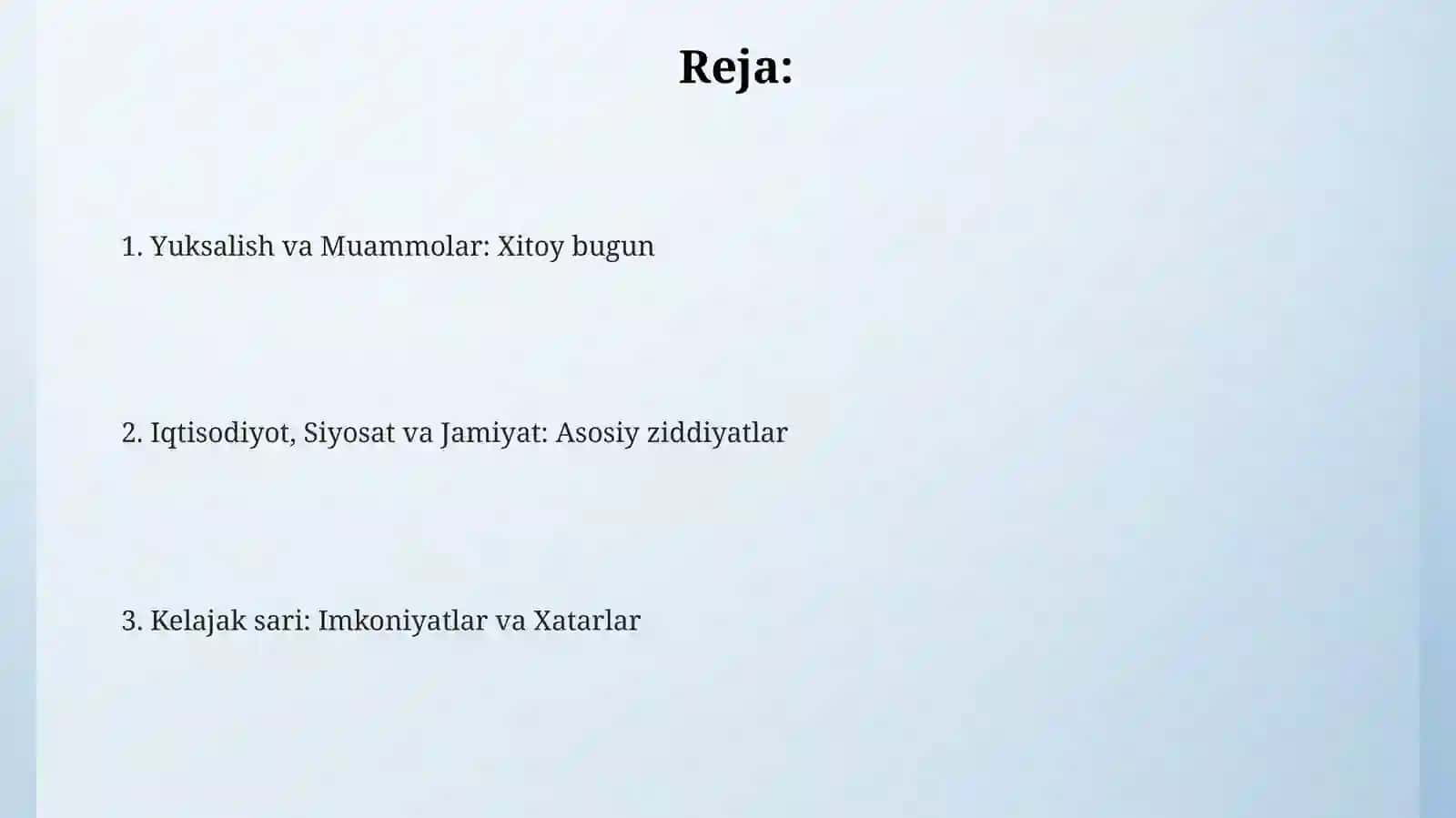 Xitoy: Yuksalish va inqiroz davrida 2