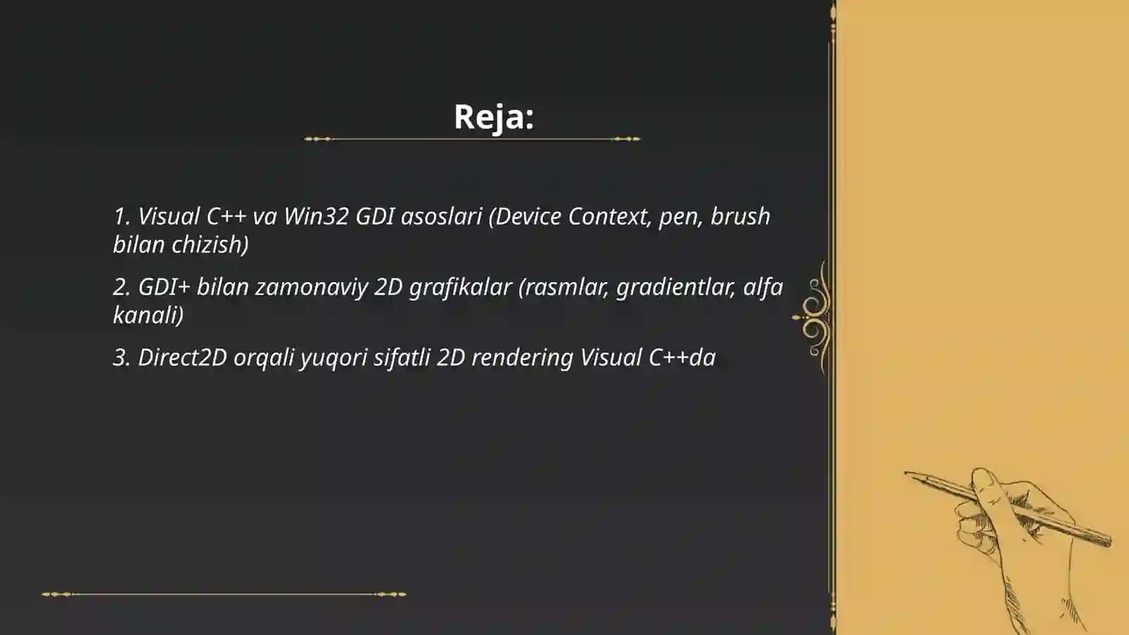 Visual C++ning grafik imkoniyatlari 2