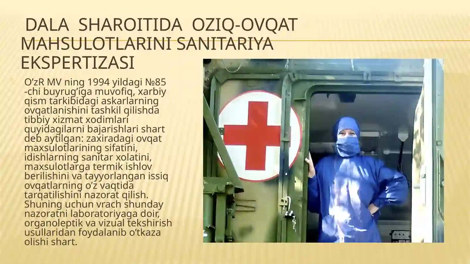 OZIQ-OVQAT MAHSULOTLARINI SANITARIYA EKSPERTIZASI 2
