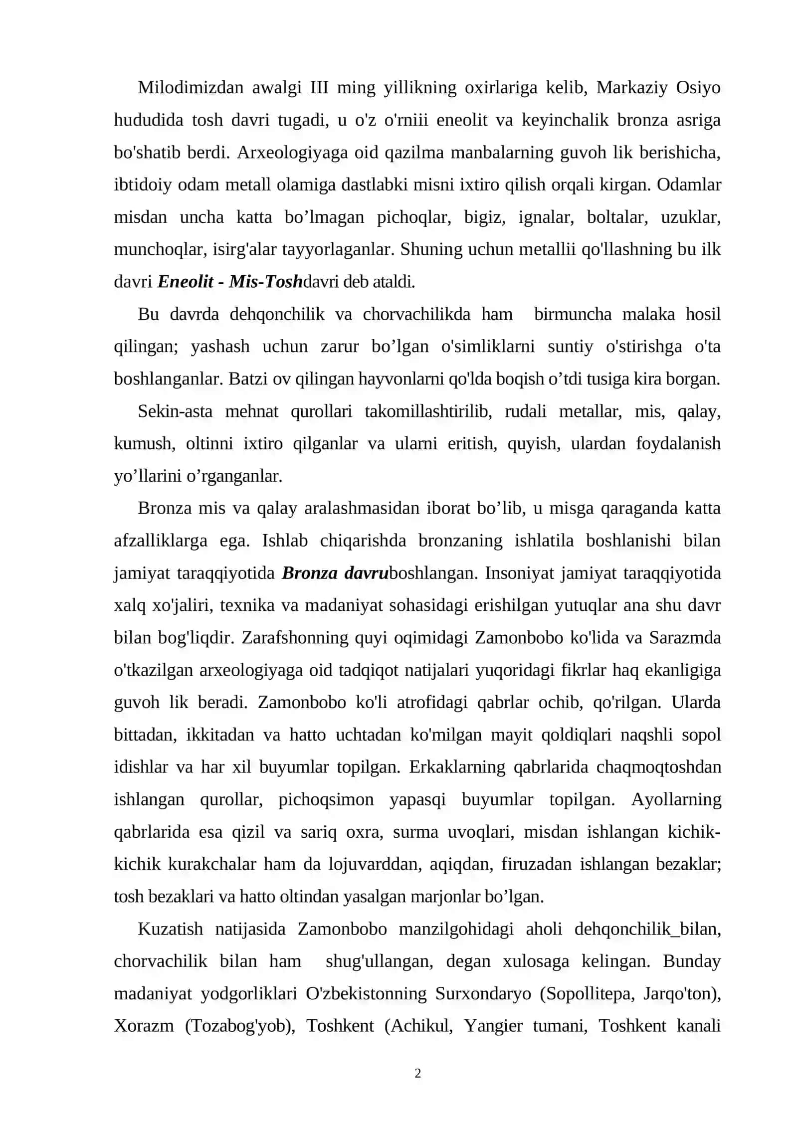 ILK TEMIR DAVRI TARIXIY MADANIY JARAYONLARI 2