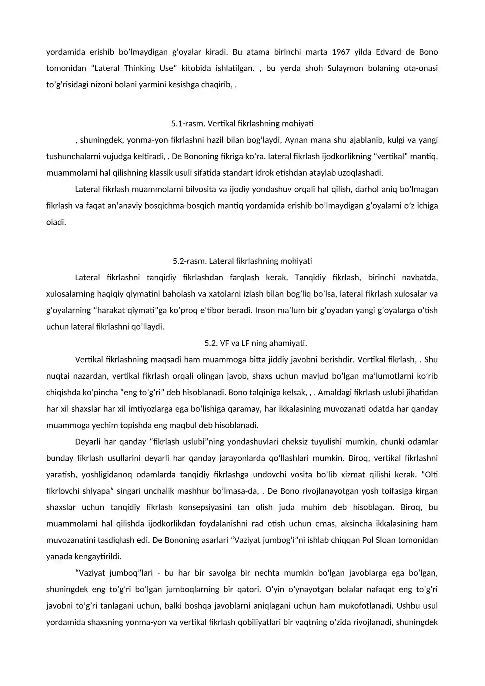 Vertical Thinking (Vertikal fikrlash) va Lateral Thinking (Lateral fikrlash) 2