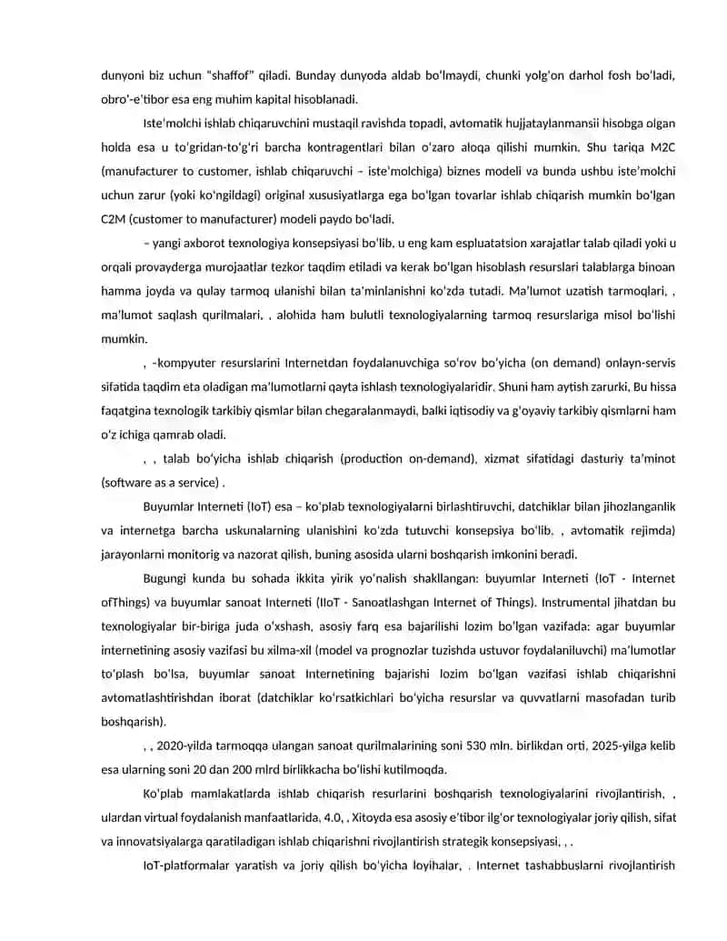 RAQAMLI IQTISODIYOTNING ASOSIY TARKIBIY ELEMENTLARI TAVSIFI 2