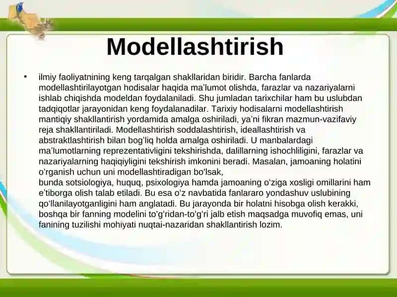 Modellashtirish 2