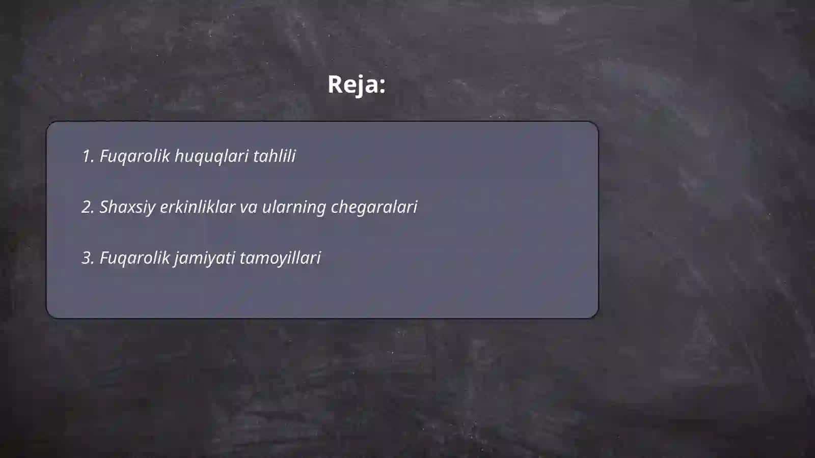 Fuqarolik va shaxsiy huquqlari va erkinliklari 2