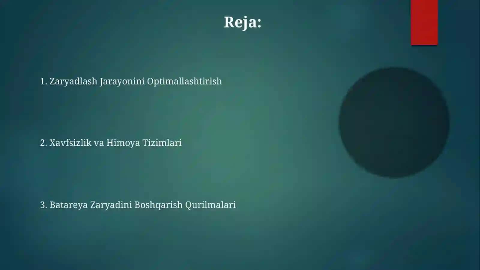 Zaryad rejimini nazorat qilish asboblari 2