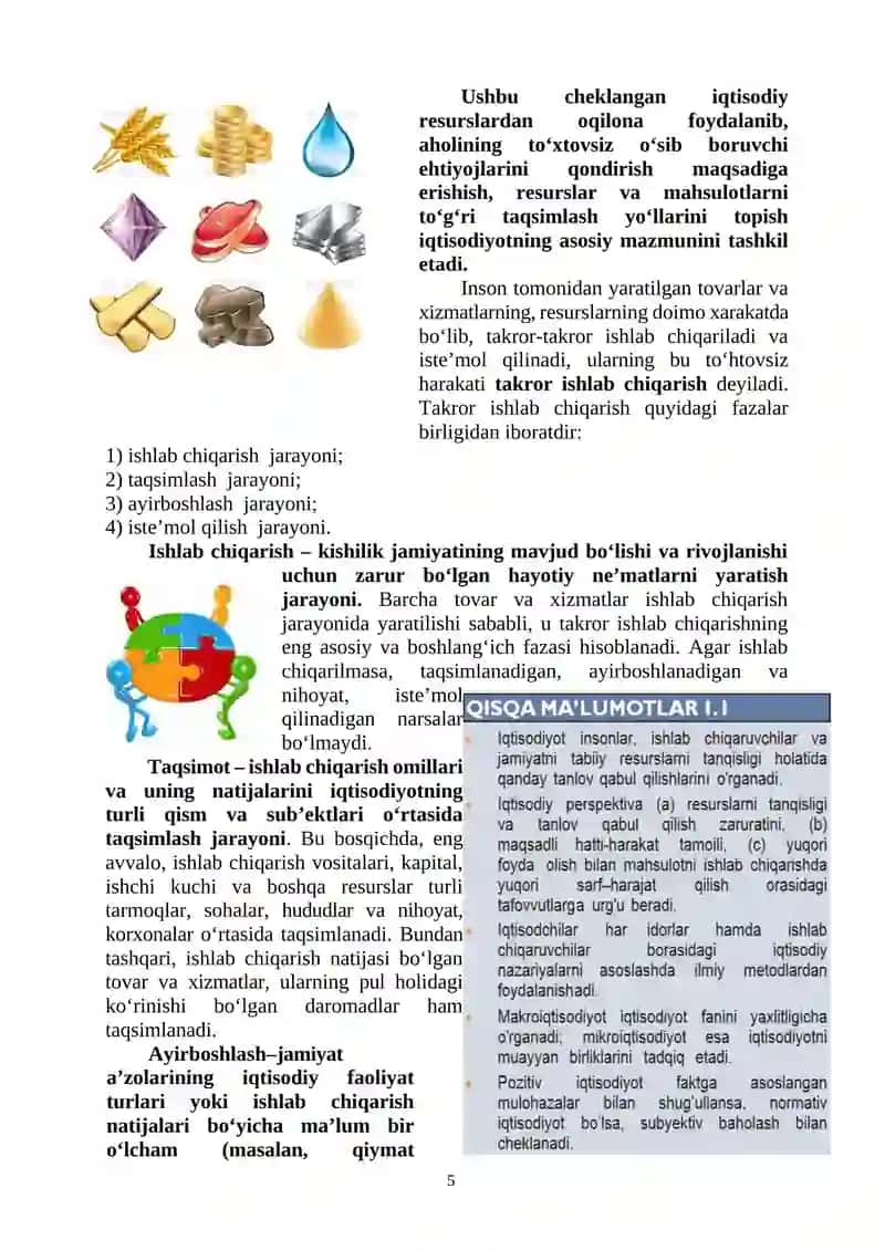 Iqtisodiyot va uning bosh masalasi. 2