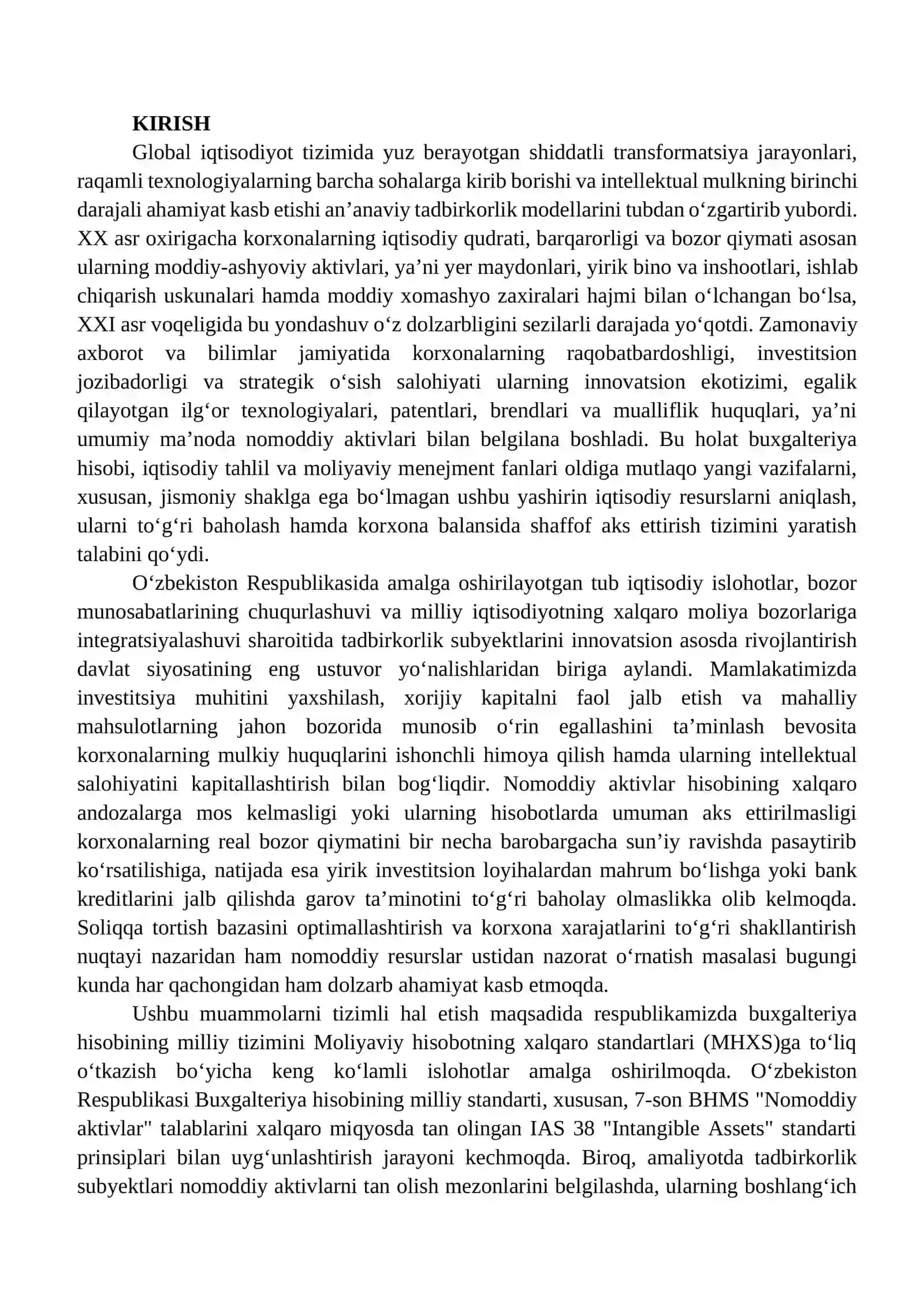 Nomoddiy aktivlar hisobi tadbirkorlik subyektlarida 2