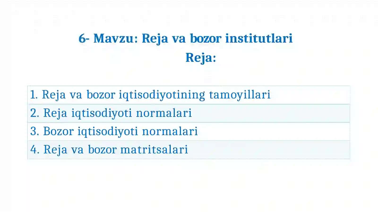 Rejavabozor institutlari 2