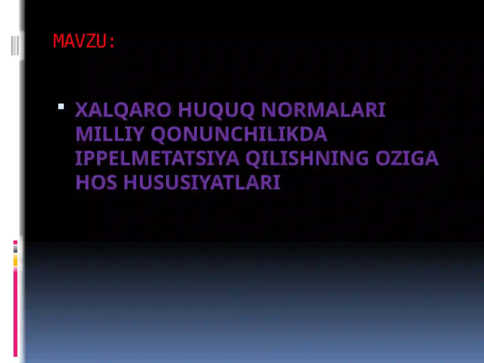BerdaqnomidagiQMU YURIDIKA FAKULTETI 1 KURS TALABASI SETIRZAYEV MUHRIDDINNING DHN FANIDAN MUSTAQIL ISHI 2