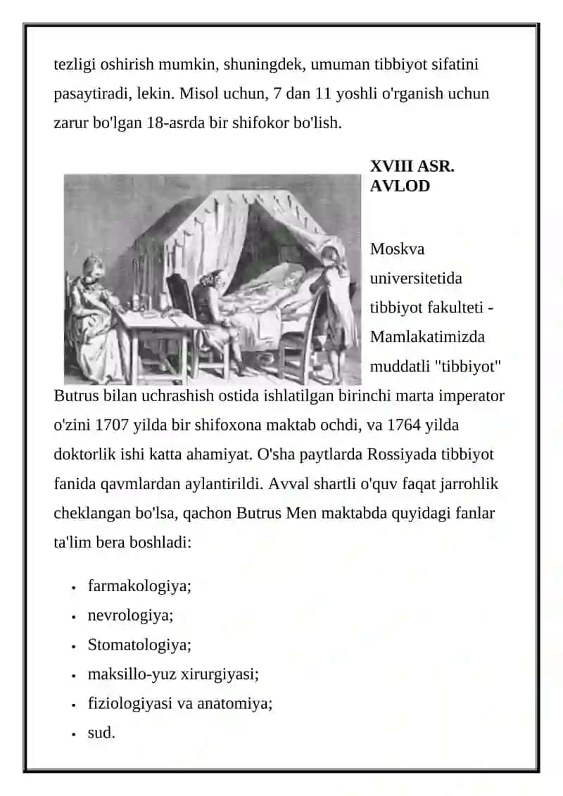Rossiyada Tibbiyot Tarixi 2