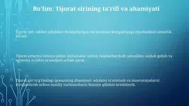 Korxonaning Tijorat Siri Va Iqtisodiy Xafsizligi 2