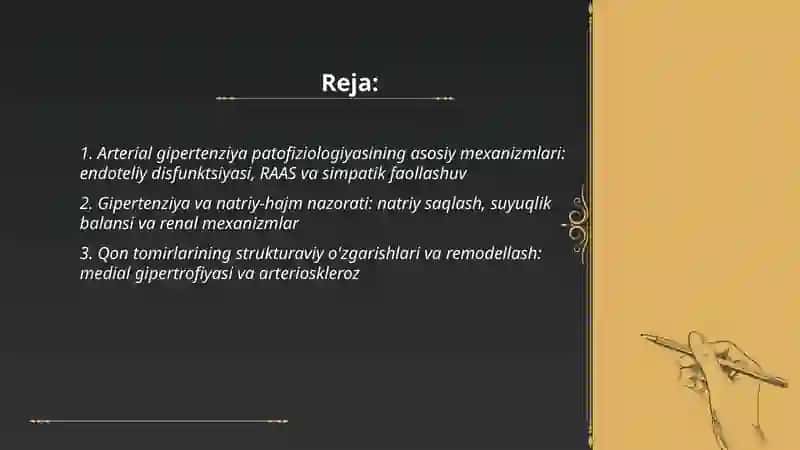 Arterial gipertenziyalar potofiziologiyasi davolash usullari va dorilar farmakokinetikasi 2