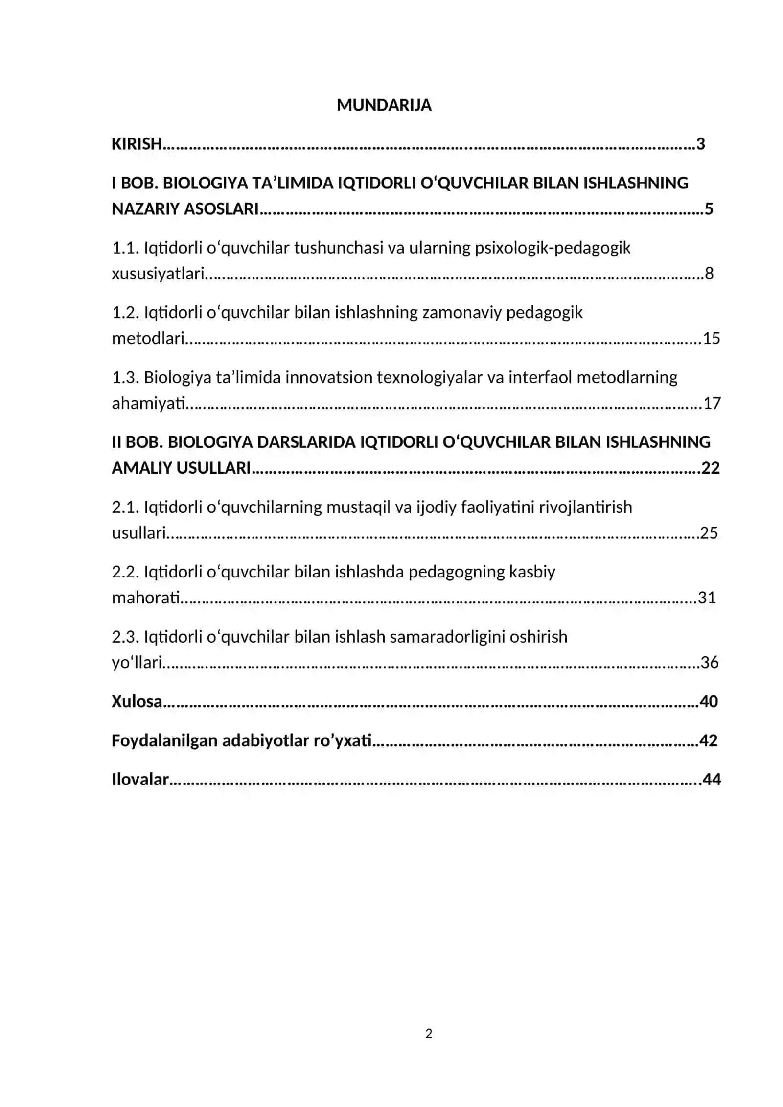 BIOLOGIYA TAʼLIMIDA IQTIDORLI OʻQUVCHILAR BILAN ISHLASH METODLARI 2