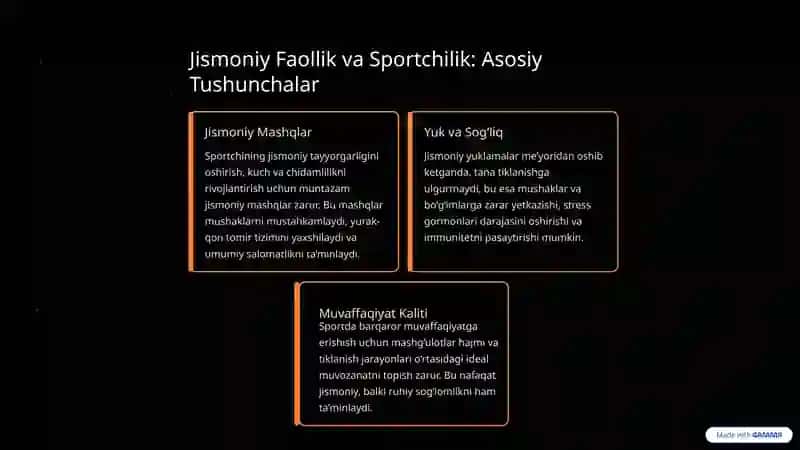 Sportchi Jismoniy Ish, Ortiqcha Zoriqish: Sog‘liq va Natijalar 2