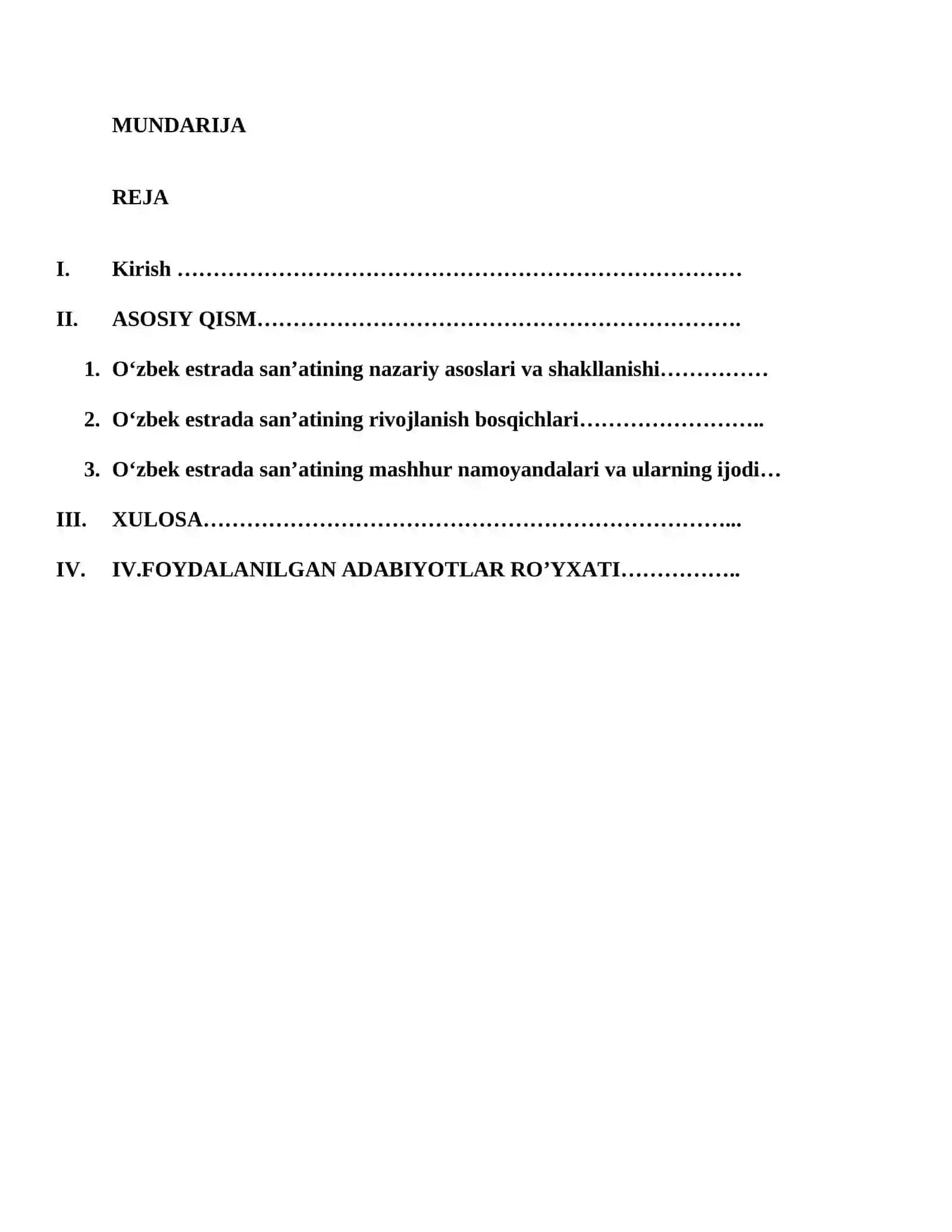 O‘zbek estrada san’atining rivojlanish bosqichlari 2