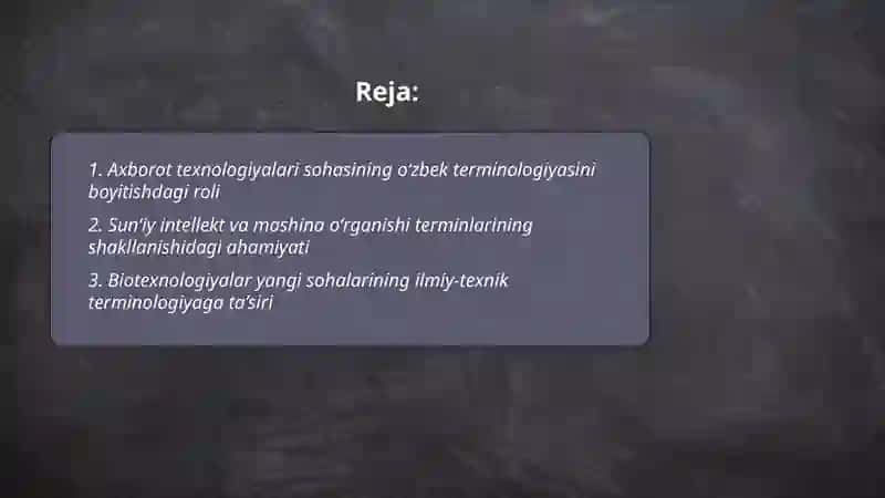 Xalq xoʻjaligidagi sohalarning oʻzbek terminologiyasi 2