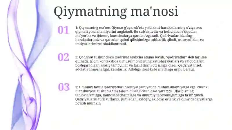 Qadriyat Tushunchasining MaʼNosi Va Uning Umumiy Tavsifi 2