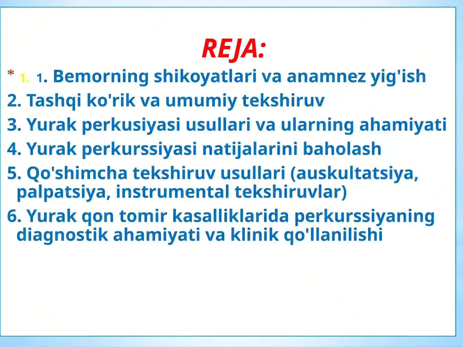Ichki kasalliklar propedevtikasi 2