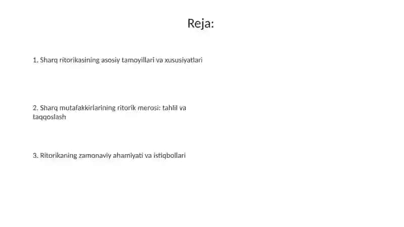 Sharqmutafakkirlarining notiqlik san'atiga doir o'g'itlar 2