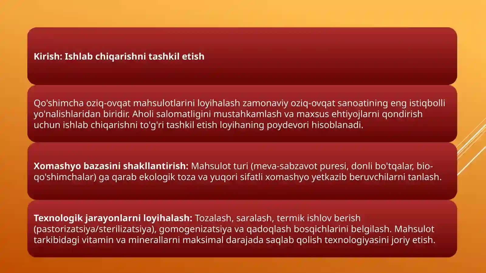 Bosqichlar - Sifat nazorati va mexanik ishlov berish 2