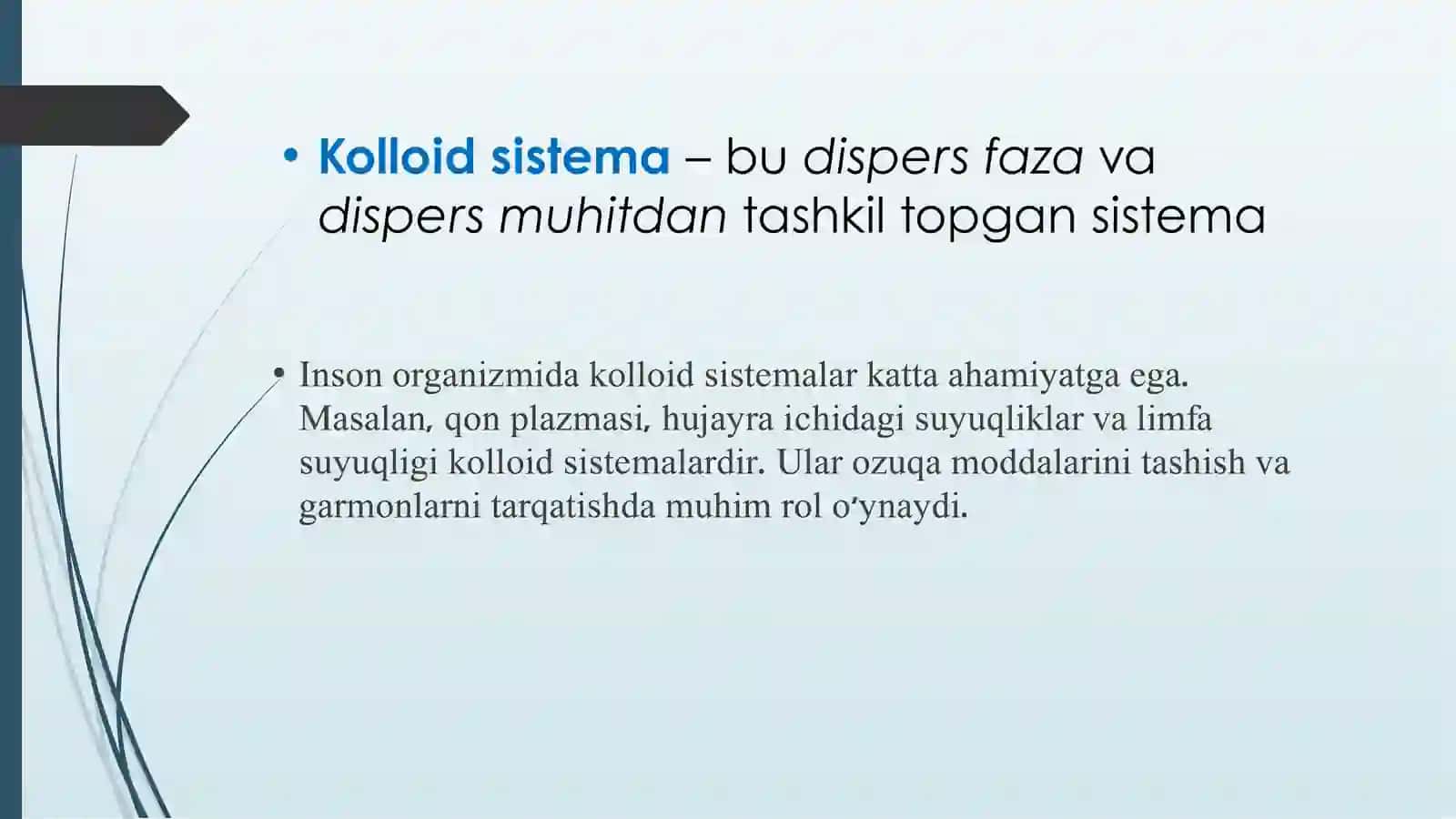 Kolloid sistemalarni dializ yoli bilan tozalash 2