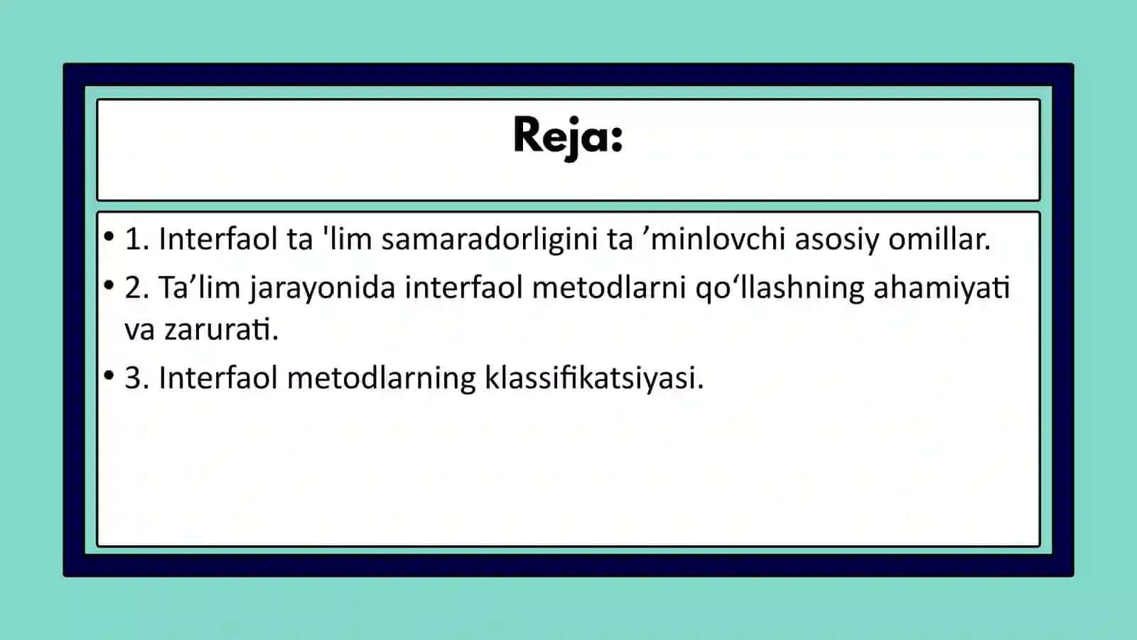 Ta’limning interfaol strategiyalari 2