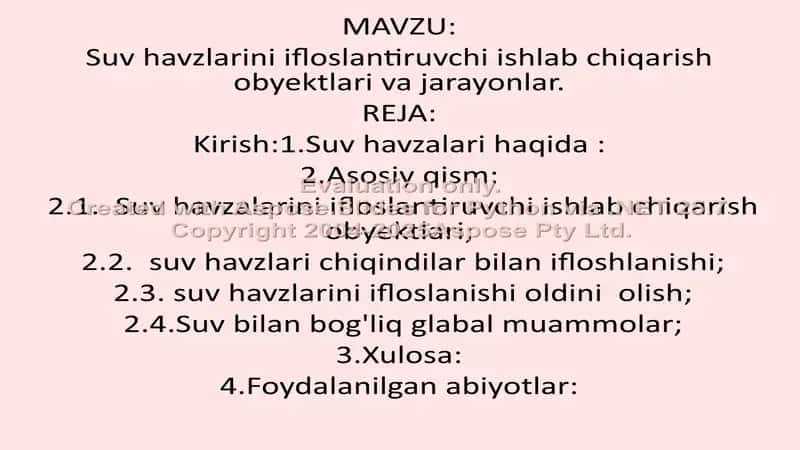 "Ekologiya va Atrof Muhit Muhofazasi" 2