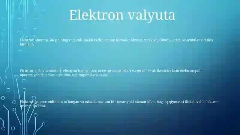 Elektron To'Lov Vositalari 2