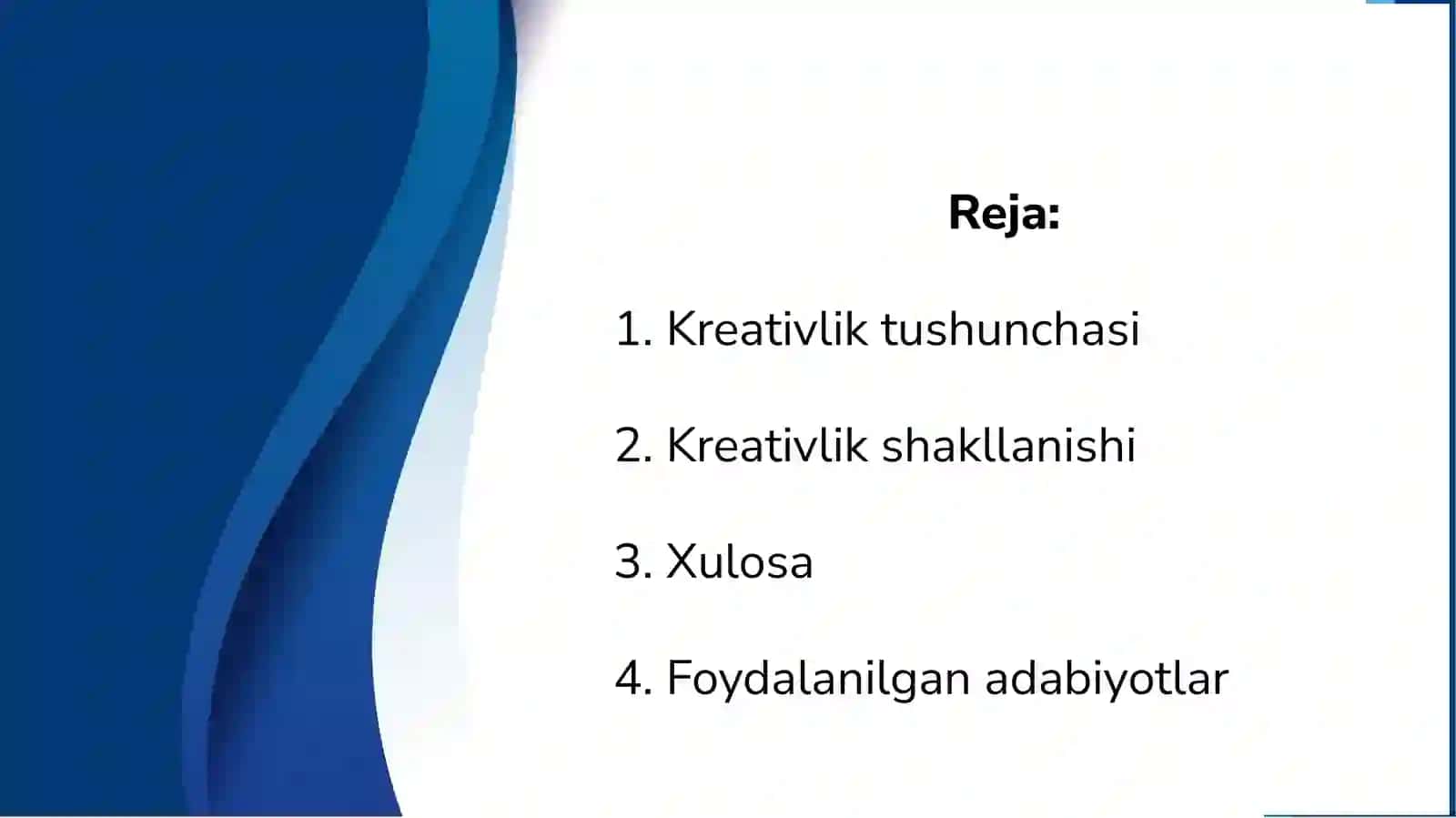 Kreativlik va uning shakillanishi 2