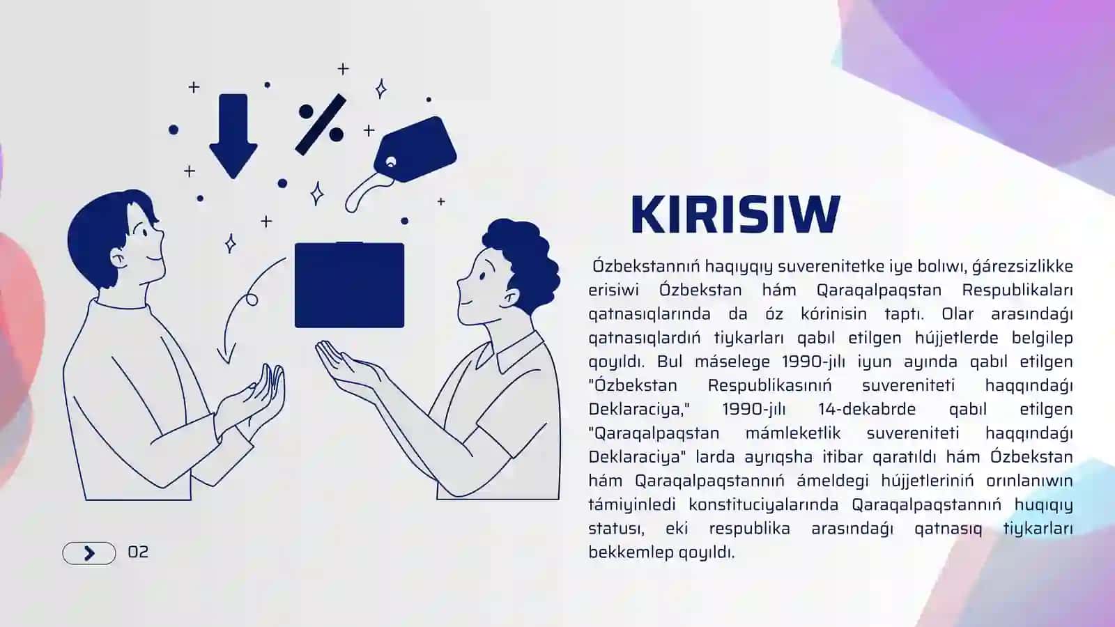 QARAQALPAQSTAN RESPUBLIKASINIŃ KONSTITUCIYALIQ JAǴDAYI 2
