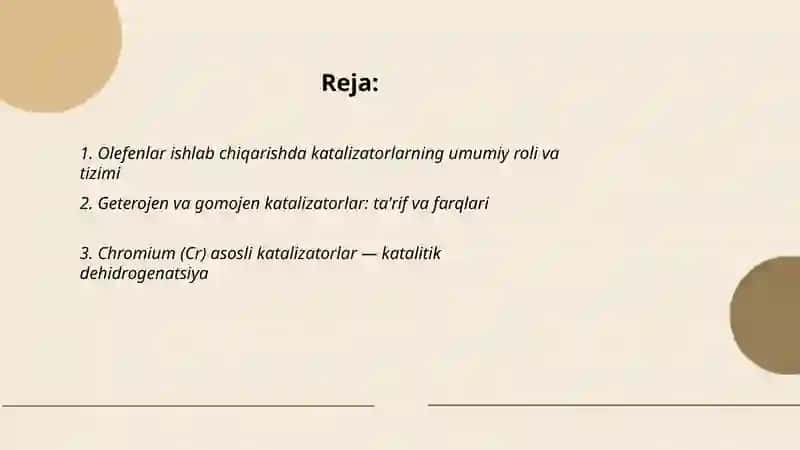 Katalizatorlar va Olefenlar 2