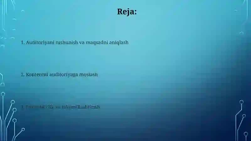 7-sinf informatika Auditoriya va maqsadni bilish 2