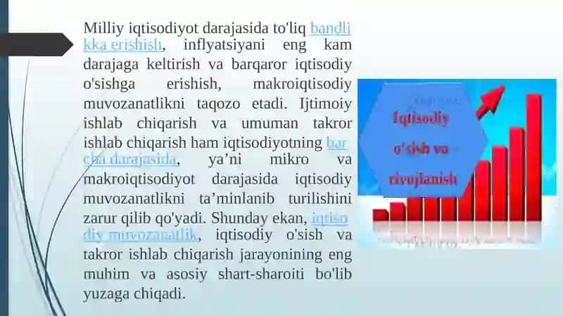 Iqtisodiy muvozanat,uni taminlash shart-sharoitlari va aniqlash usullari 2