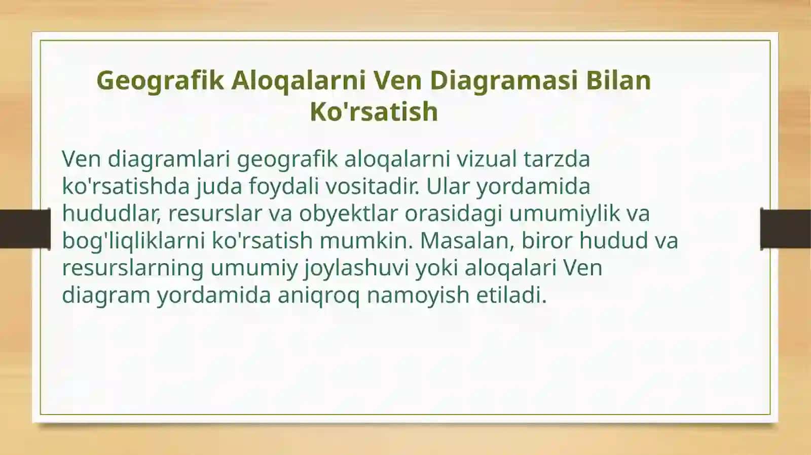 Oʻqitishninggrafikliorganeyzerlarvositasidangeografiyamovzularigaoiddarslarnifaydalanish 2