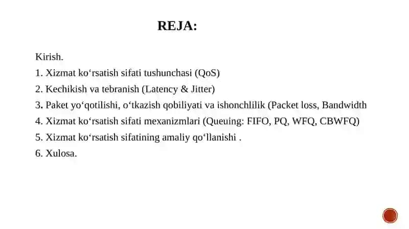 Xizmatko'rsatish Mexanizmlari 2