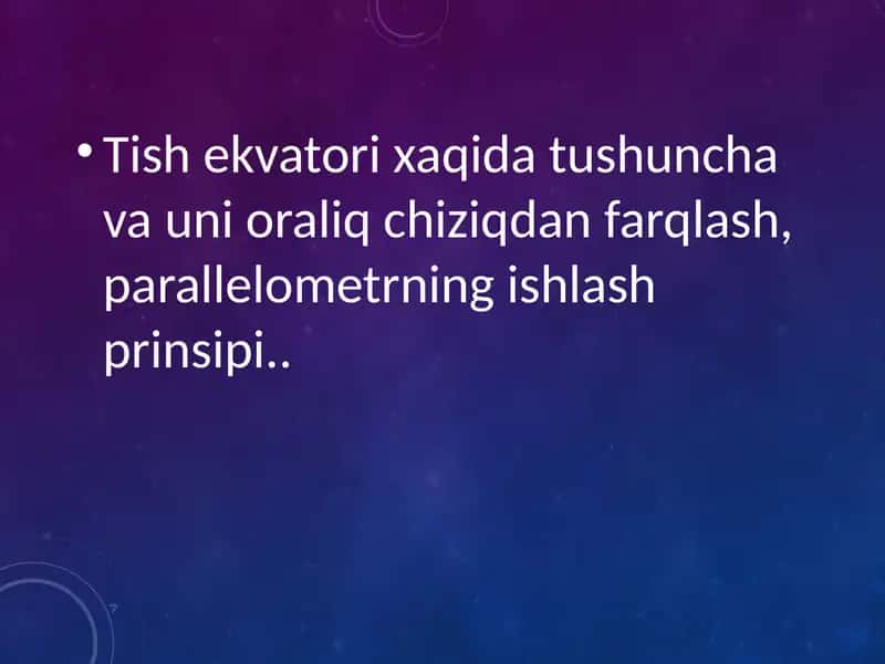 Tish ekvatori xaqida tushuncha 2