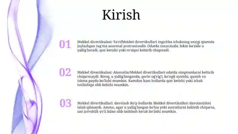 Mekkel Divertikulini Olib Tashlash 2