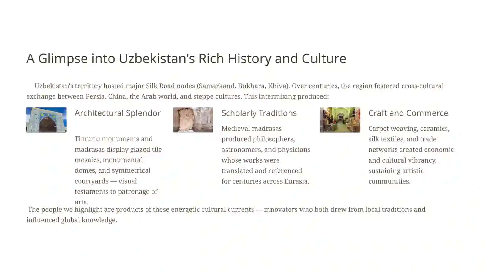 Discovering Uzbek Greats: Famous People of Uzbekistan 2